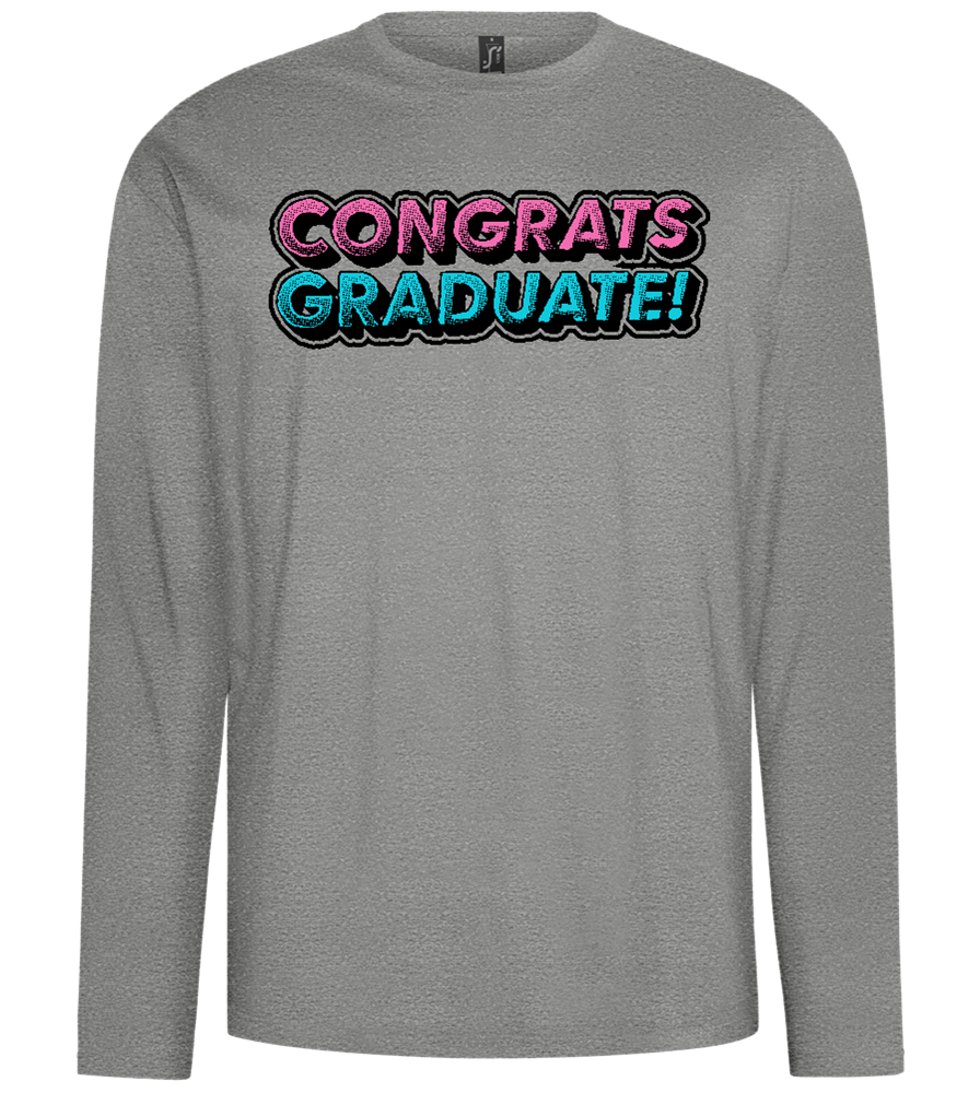 Congrats Graduate Design - Comfort men's long sleeve t-shirt_ORION GREY_front