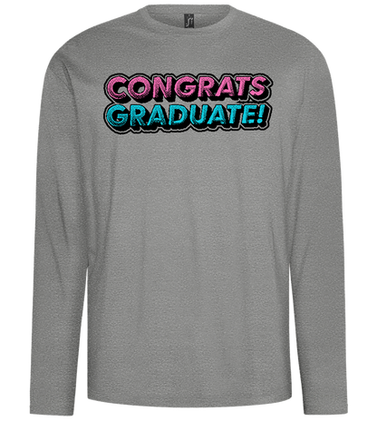 Congrats Graduate Design - Comfort men's long sleeve t-shirt_ORION GREY_front