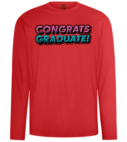 Congrats Graduate Design - Comfort men's long sleeve t-shirt_RED_front