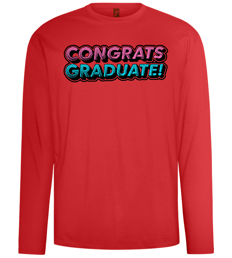 Congrats Graduate Design - Comfort men's long sleeve t-shirt_RED_front