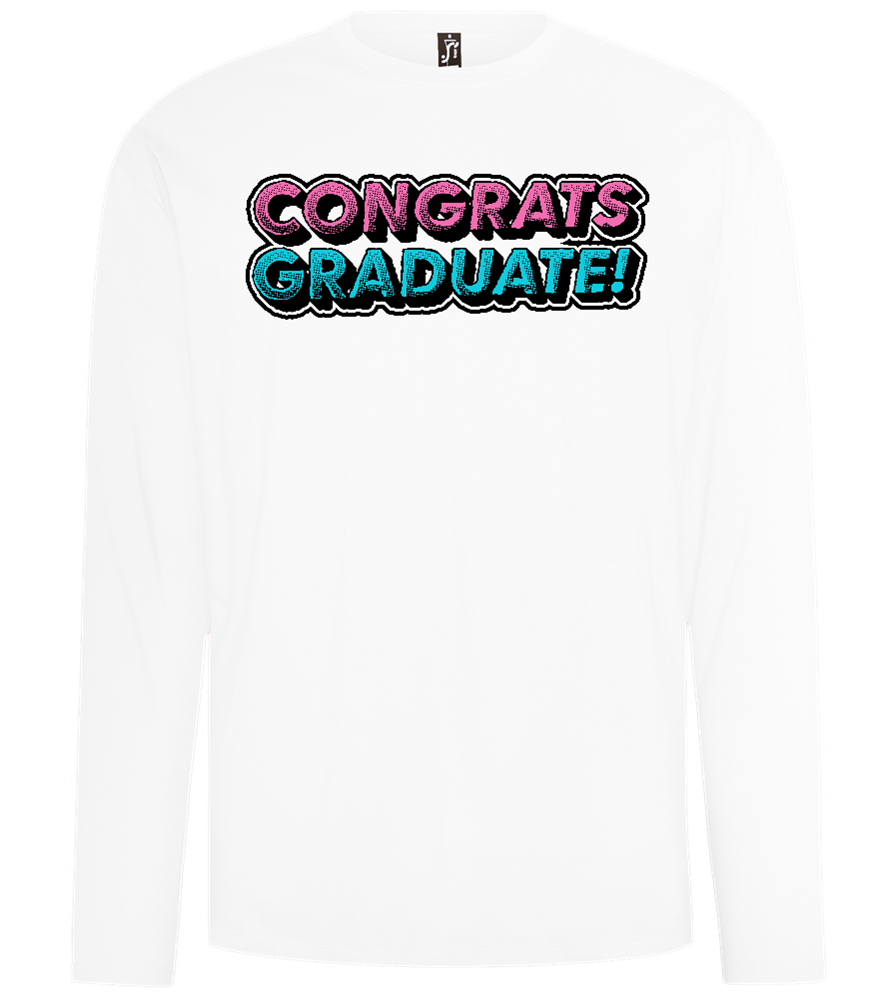 Congrats Graduate Design - Comfort men's long sleeve t-shirt_WHITE_front