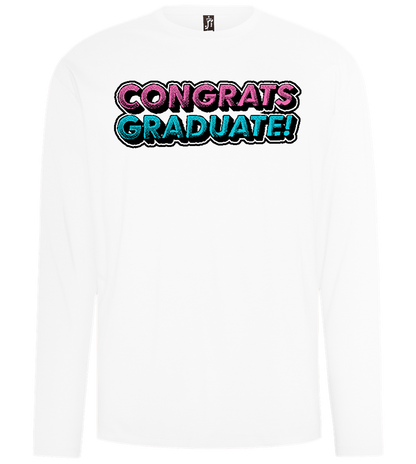 Congrats Graduate Design - Comfort men's long sleeve t-shirt_WHITE_front