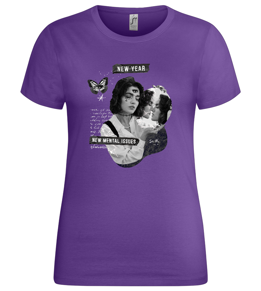 New Mental Issues Design - Premium women's t-shirt_DARK PURPLE_front