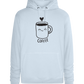 Smiling Coffee Design - Premium unisex hoodie_CREAMY BLUE_front