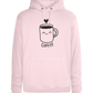 Smiling Coffee Design - Premium unisex hoodie_LIGHT PEACH ROSE_front