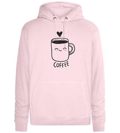 Smiling Coffee Design - Premium unisex hoodie_LIGHT PEACH ROSE_front