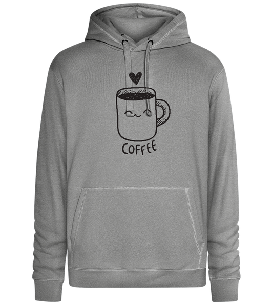 Smiling Coffee Design - Premium unisex hoodie_ORION GREY II_front