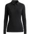 Premium Women´s long sleeve polo shirt_BLACK_front