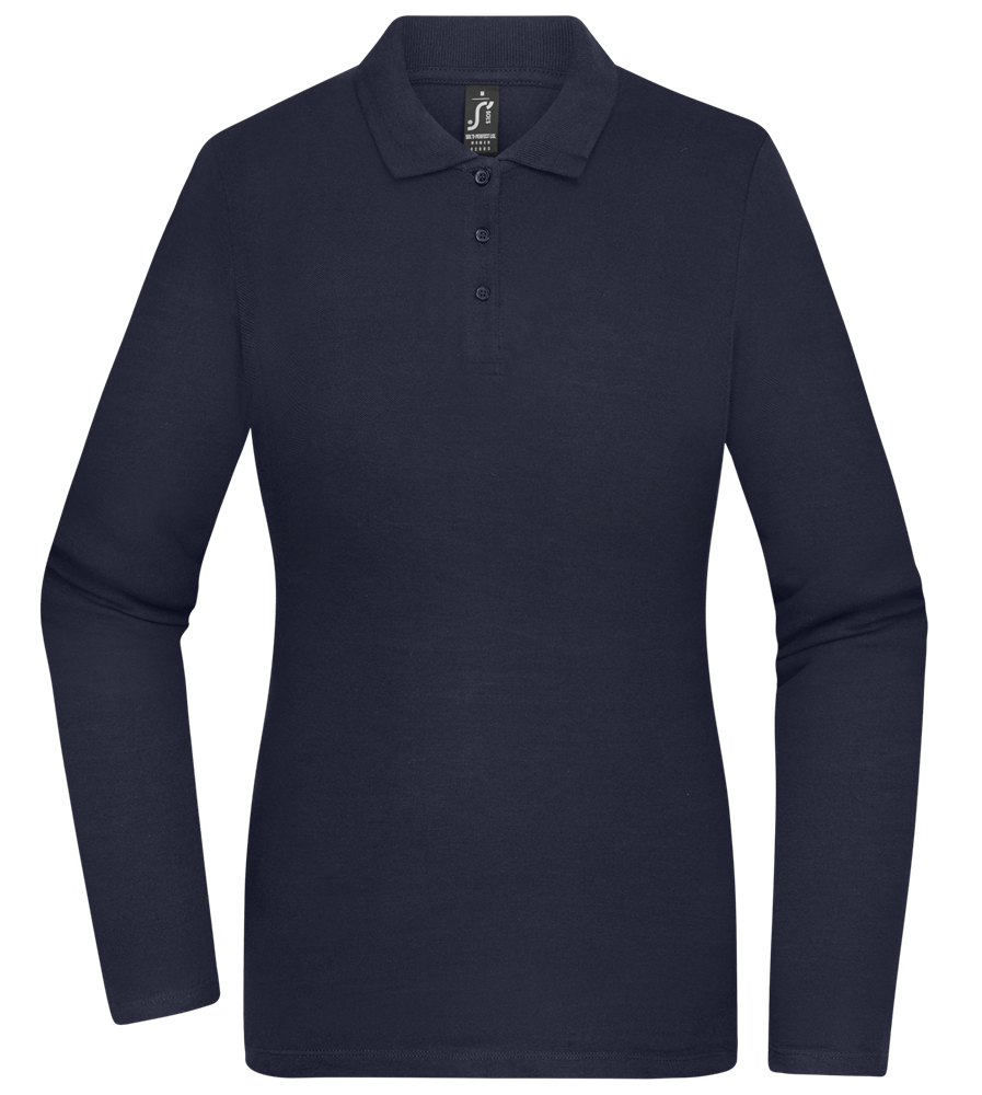 Premium Women´s long sleeve polo shirt_FRENCH NAVY_front