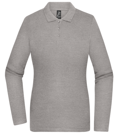 Premium Women´s long sleeve polo shirt_ORION GREY II_front