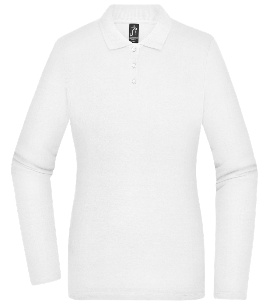 Premium Women´s long sleeve polo shirt_WHITE_front