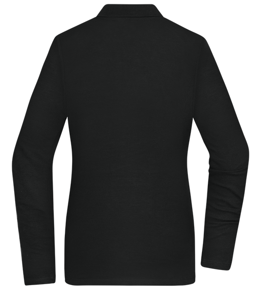 Premium Women´s long sleeve polo shirt_BLACK_back