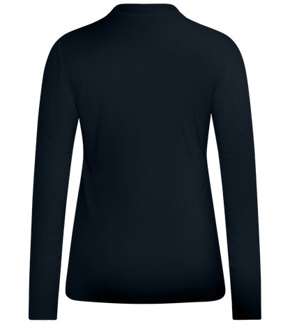 Premium Women´s long sleeve polo shirt_BLACK_back