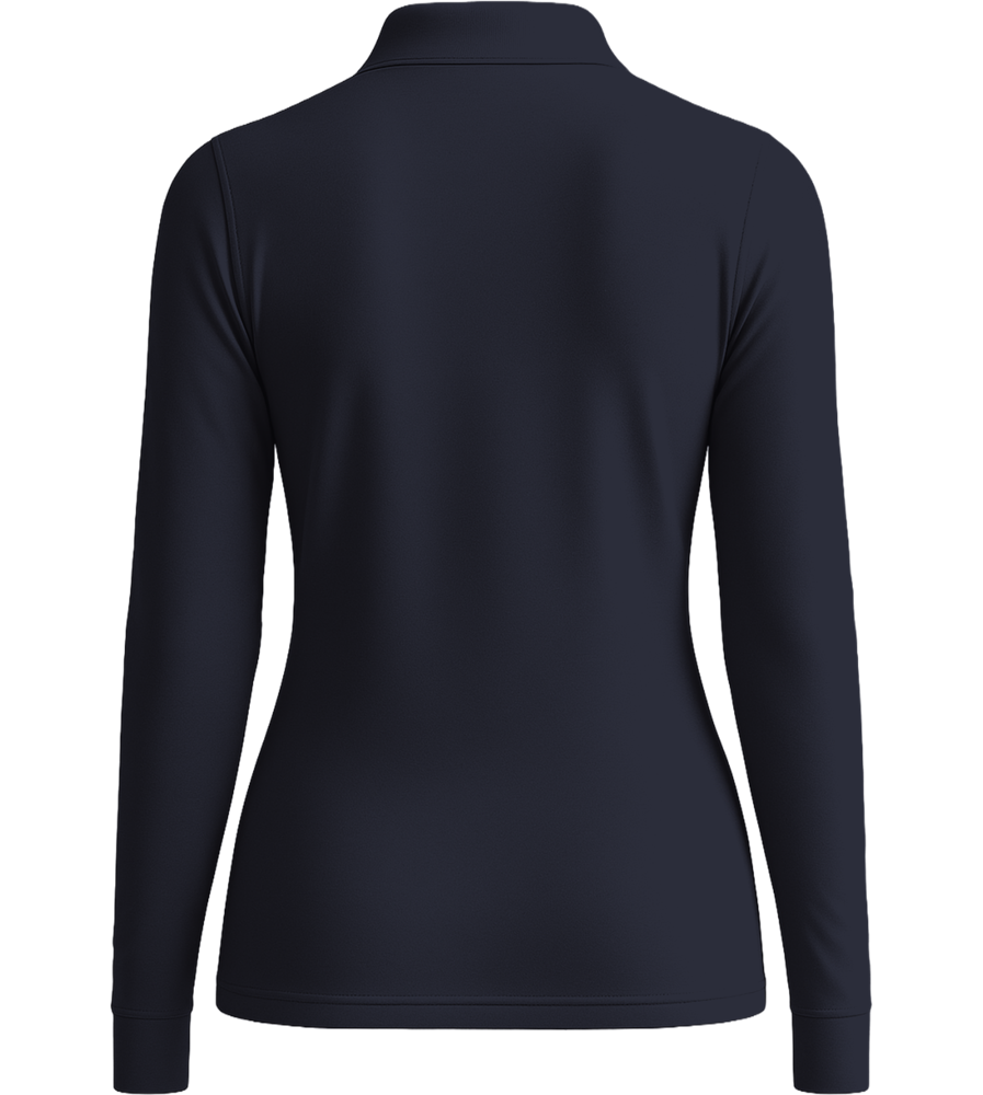 Premium Women´s long sleeve polo shirt_FRENCH NAVY_back