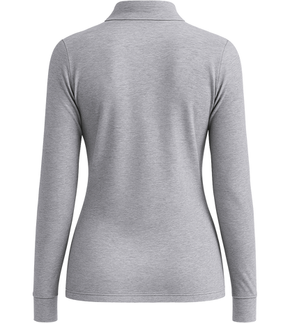 Premium Women´s long sleeve polo shirt_ORION GREY II_back