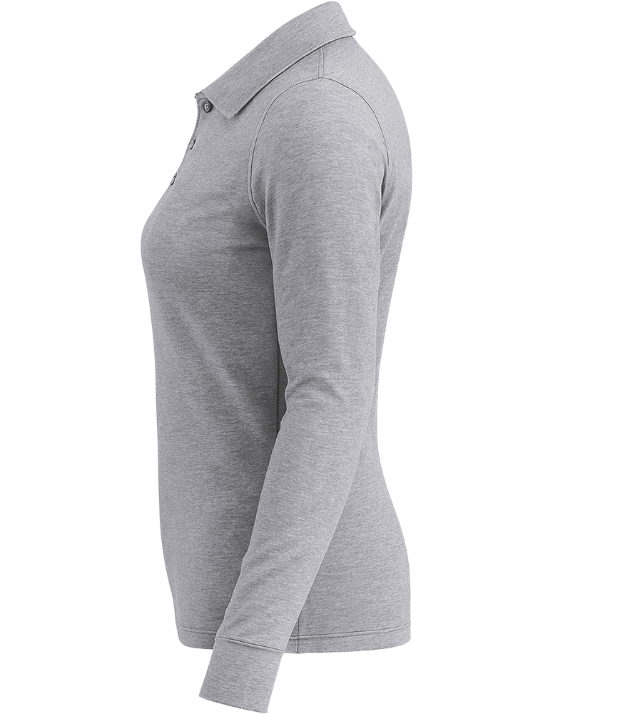 Premium Women´s long sleeve polo shirt_ORION GREY II_left
