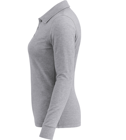 Premium Women´s long sleeve polo shirt_ORION GREY II_left
