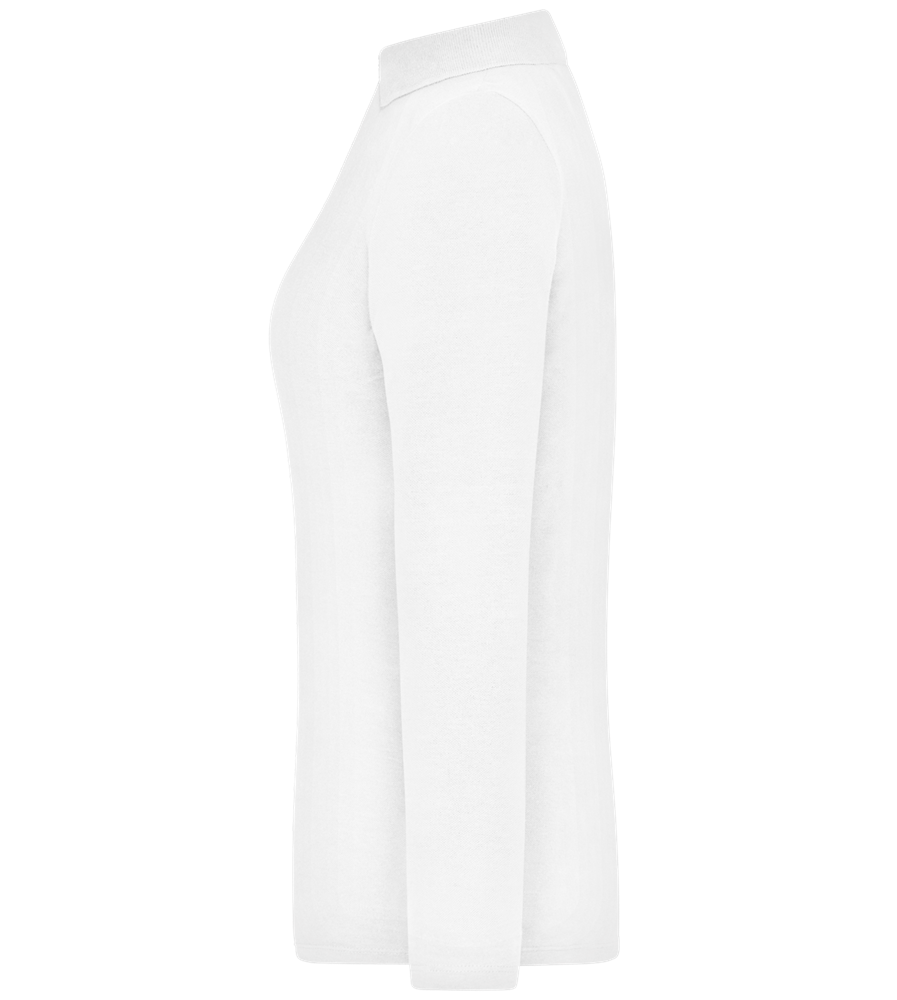 Premium Women´s long sleeve polo shirt_WHITE_left