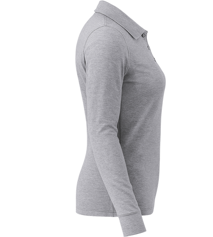 Premium Women´s long sleeve polo shirt_ORION GREY II_right