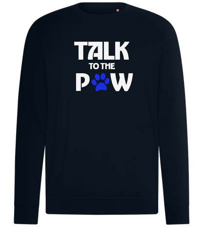 Talk to the Paw Design - Comfort unisex sweater_BLACK_front