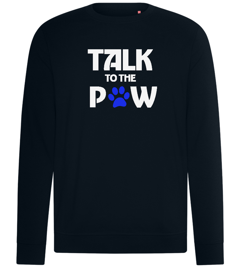 Talk to the Paw Design - Comfort unisex sweater_BLACK_front