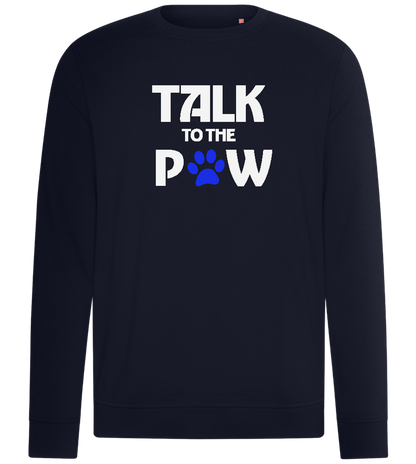 Talk to the Paw Design - Comfort unisex sweater_FRENCH NAVY_front