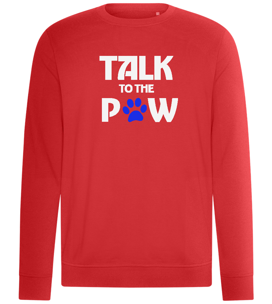 Talk to the Paw Design - Comfort unisex sweater_RED_front