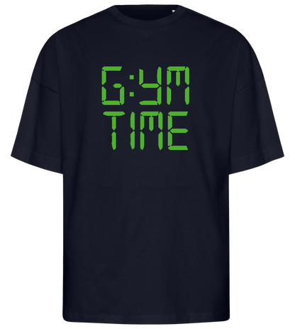 Gym Time Design - Premium men's oversized t-shirt_FRENCH NAVY_front