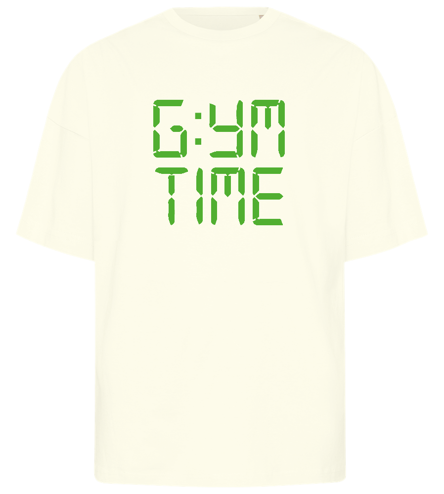 Gym Time Design - Premium men's oversized t-shirt_OFF-WHITE_front