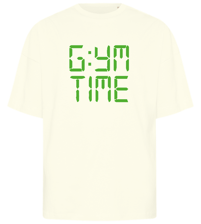 Gym Time Design - Premium men's oversized t-shirt_OFF-WHITE_front