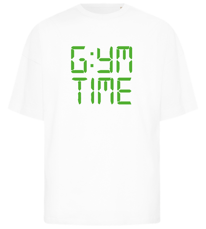 Gym Time Design - Premium men's oversized t-shirt_WHITE_front