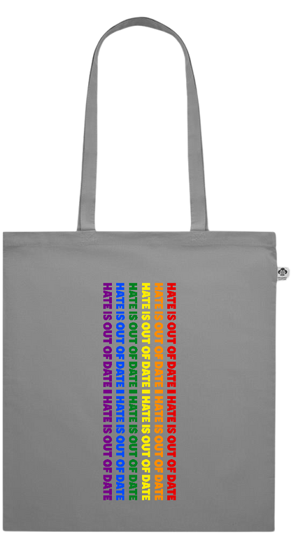 Hate is Out of Date Design - Essential colored organic cotton tote bag_GREY_front