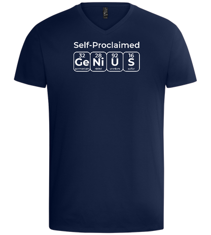 Genius Periodic Table Design - Basic men's v-neck t-shirt_MARINE_front