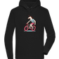 Unicorn On Bicycle Design - Premium unisex hoodie_BLACK_front