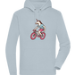 Unicorn On Bicycle Design - Premium unisex hoodie_CREAMY BLUE_front