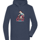 Unicorn On Bicycle Design - Premium unisex hoodie_DENIM CHINA_front