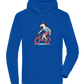 Unicorn On Bicycle Design - Premium unisex hoodie_ROYAL_front