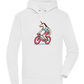 Unicorn On Bicycle Design - Premium unisex hoodie_WHITE_front