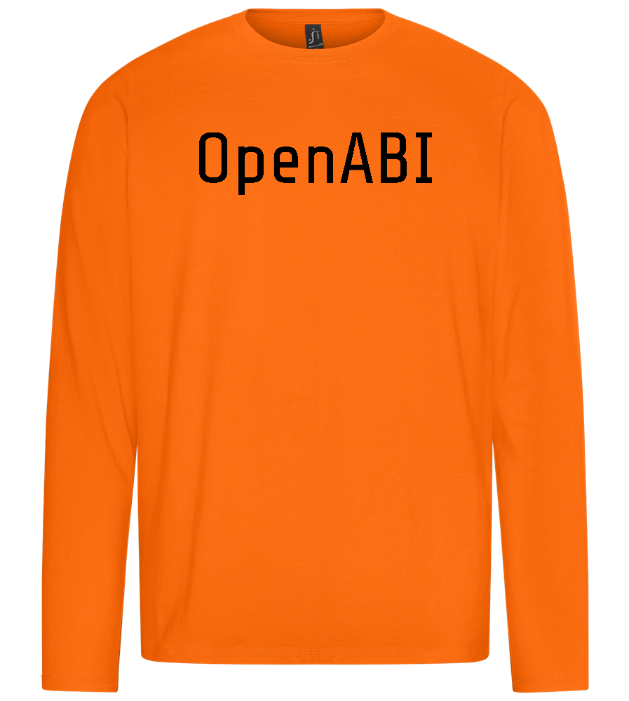 OpenABI Design - Premium men's long sleeve t-shirt_ORANGE_front