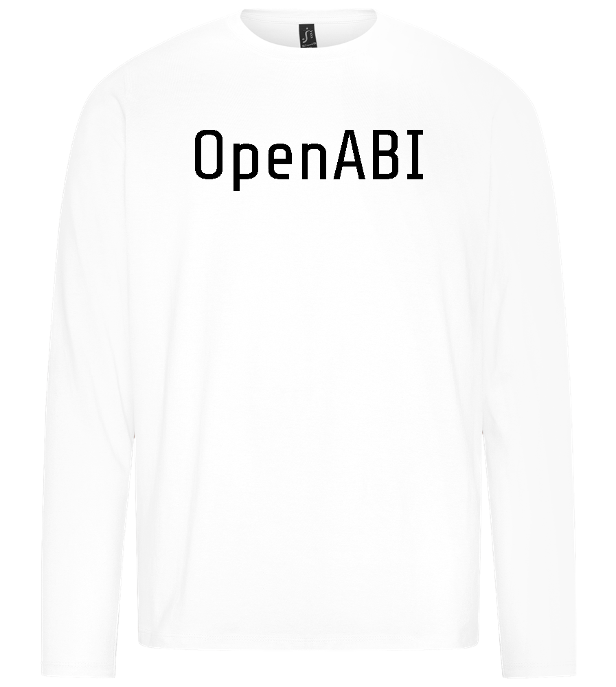 OpenABI Design - Premium men's long sleeve t-shirt_WHITE_front