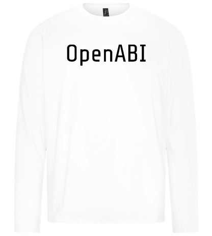 OpenABI Design - Premium men's long sleeve t-shirt_WHITE_front