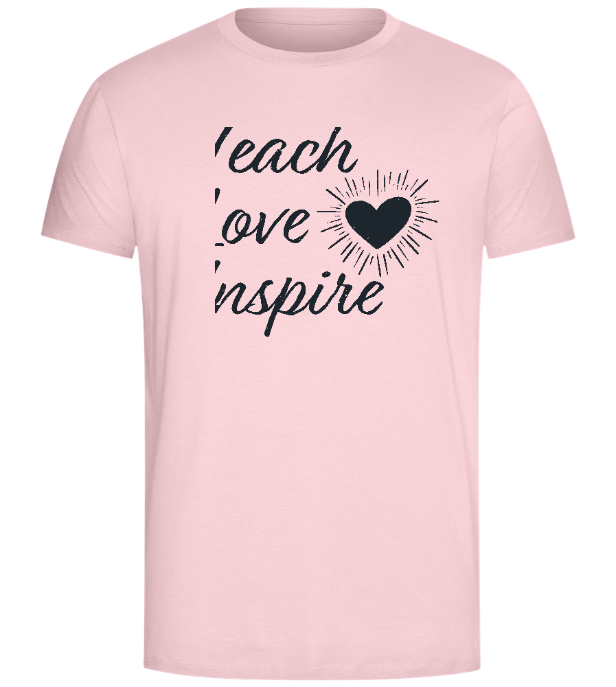 Teach Love Inspire Heart Design - Comfort Unisex T-Shirt_CANDY PINK_front