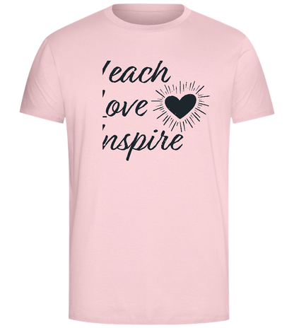 Teach Love Inspire Heart Design - Comfort Unisex T-Shirt_CANDY PINK_front