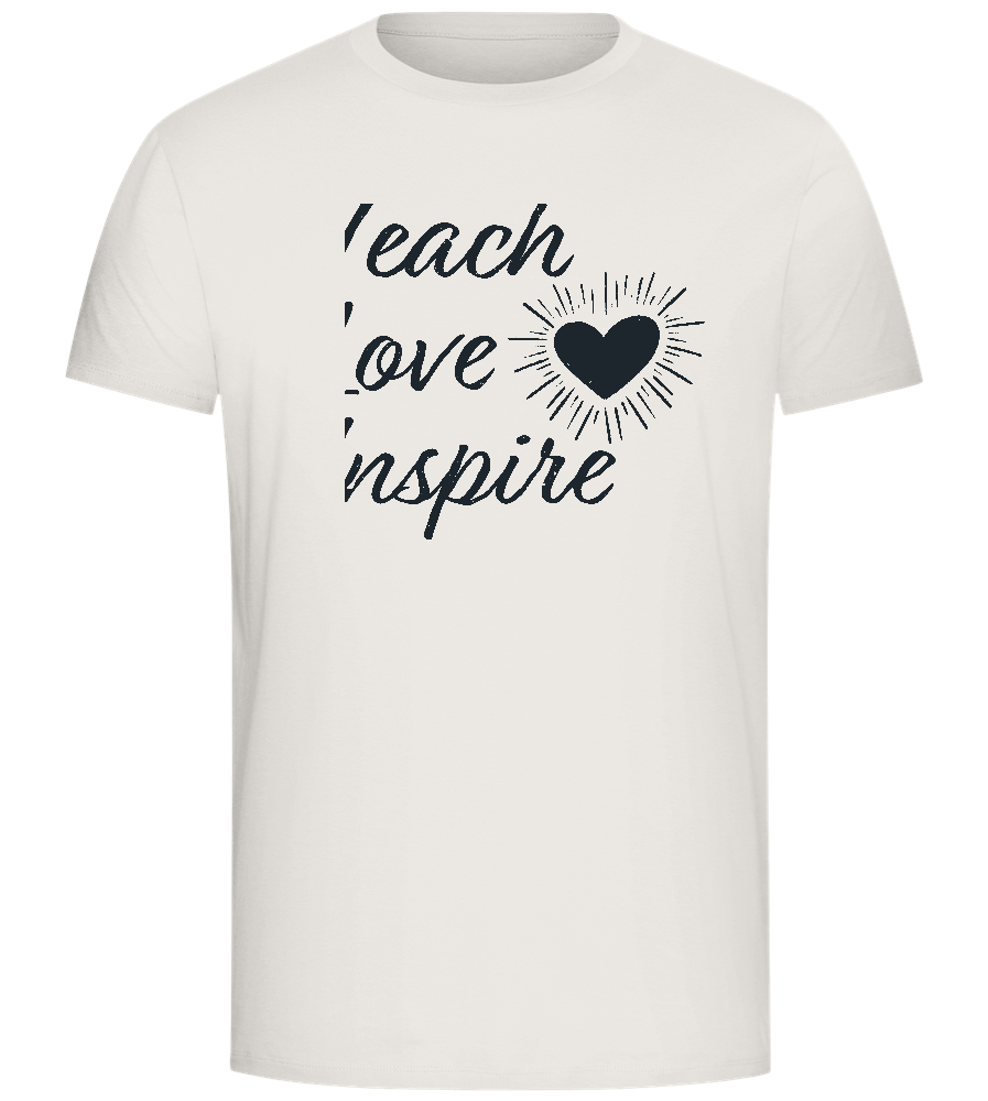 Teach Love Inspire Heart Design - Comfort Unisex T-Shirt_ECRU_front