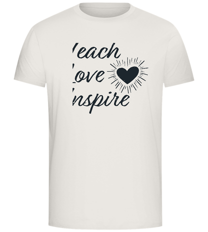 Teach Love Inspire Heart Design - Comfort Unisex T-Shirt_ECRU_front