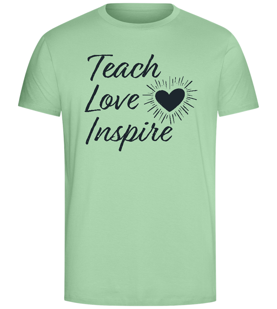 Teach Love Inspire Heart Design - Comfort Unisex T-Shirt_ICE GREEN_front