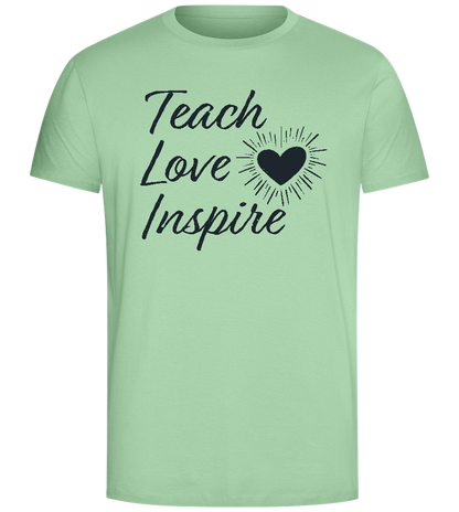 Teach Love Inspire Heart Design - Comfort Unisex T-Shirt_ICE GREEN_front