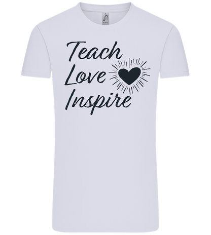 Teach Love Inspire Heart Design - Comfort Unisex T-Shirt_LILAK_front