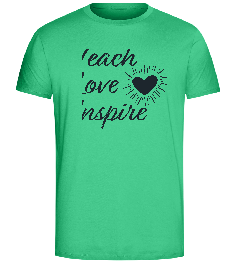 Teach Love Inspire Heart Design - Comfort Unisex T-Shirt_SPRING GREEN_front