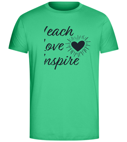 Teach Love Inspire Heart Design - Comfort Unisex T-Shirt_SPRING GREEN_front